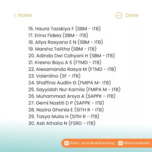 SMA Taruna Bakti Bandung Umumkan 30 Siswa Lolos SNBP 2023 3 338160439 1356675785184617 8086791570052367844 n