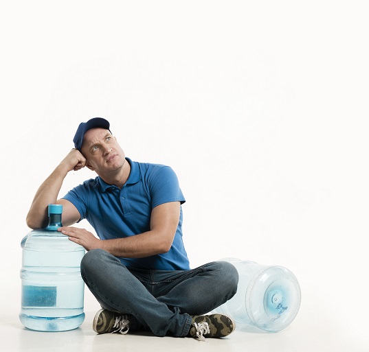 Ternyata Koin Bisa Jadi Investasi Jangka Panjang! 2 front view delivery man posing with water bottle