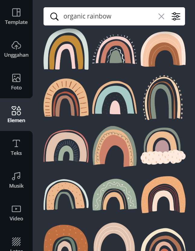14 Keywords Canva Penunjang Design Estetikmu! 13 12. Organic Rainbow