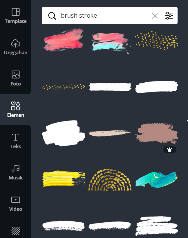 14 Keywords Canva Penunjang Design Estetikmu! 4 3. Brush Stroke