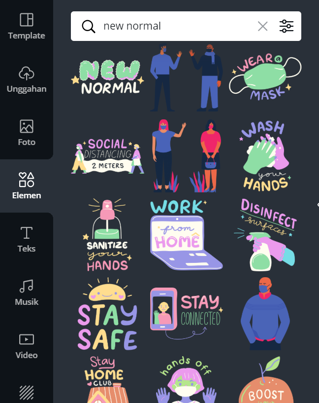 14 Keywords Canva Penunjang Design Estetikmu! 8 7. New Normal