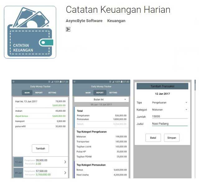 Rekomendasi 5 Aplikasi Pengatur Keuangan User Friendly 4 CATATAN KEUANGAN