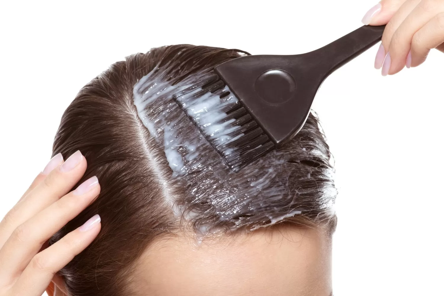 hair coloring with brush white wall 3039453908