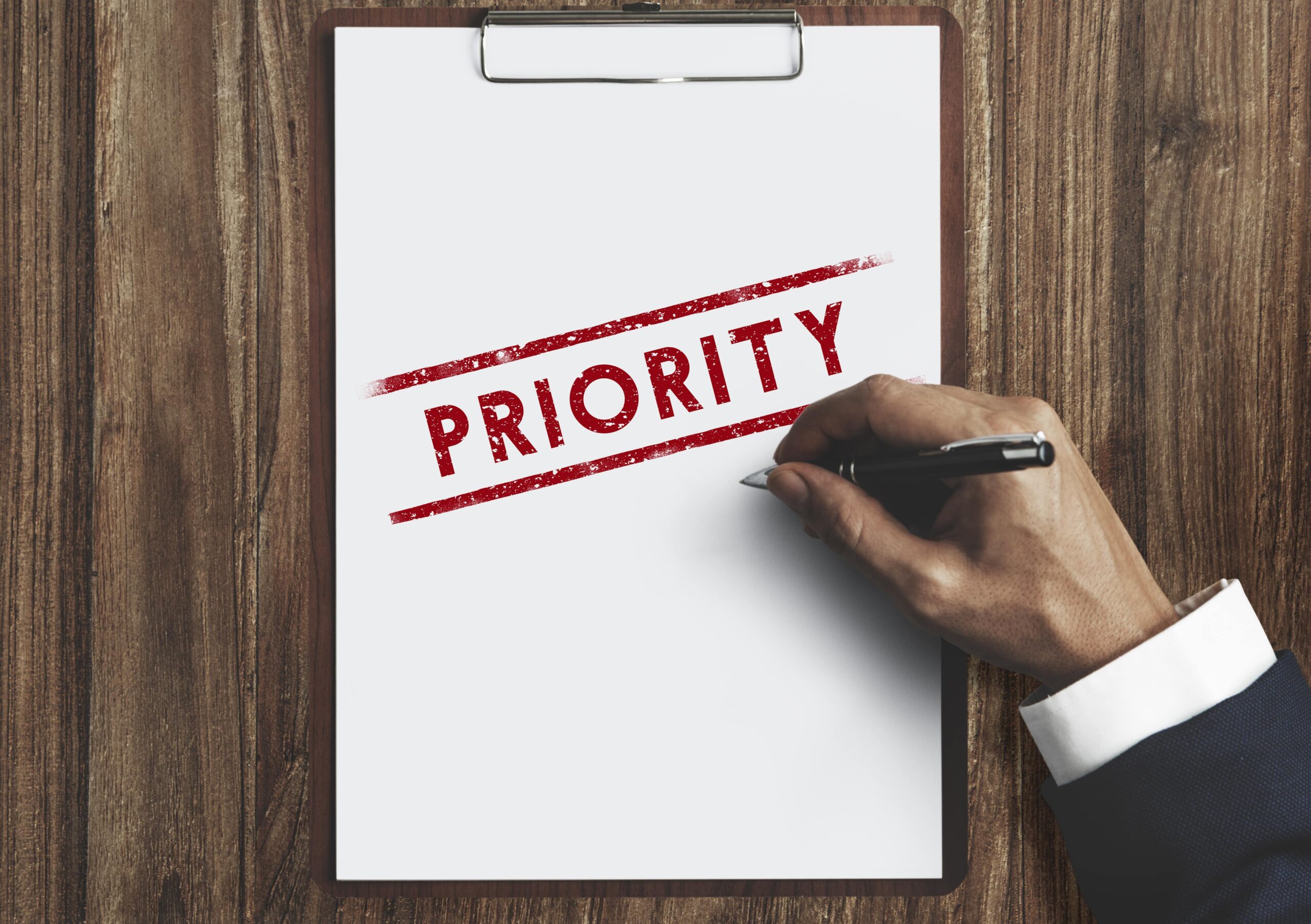 priority importance tasks urgency effectivity focus concept scaled