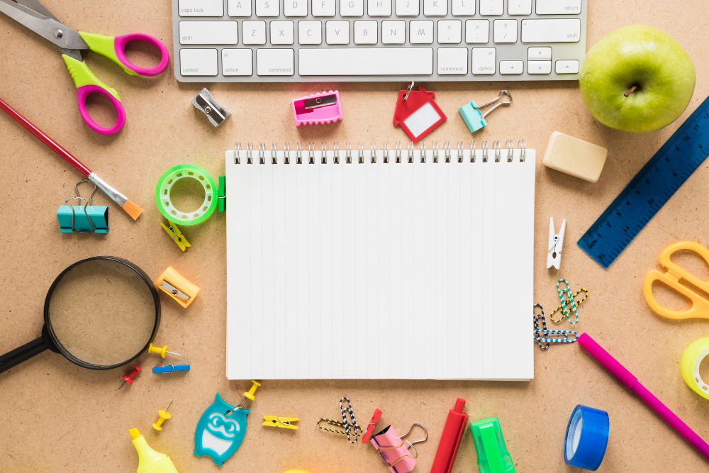 4 School Life Hack Yang Wajib Kamu Tahu 1 colorful school office supplies plain background