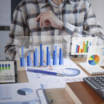 businesspeople working finance accounting analyze financi