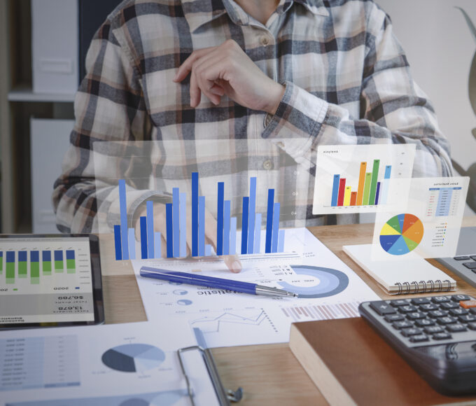 businesspeople working finance accounting analyze financi