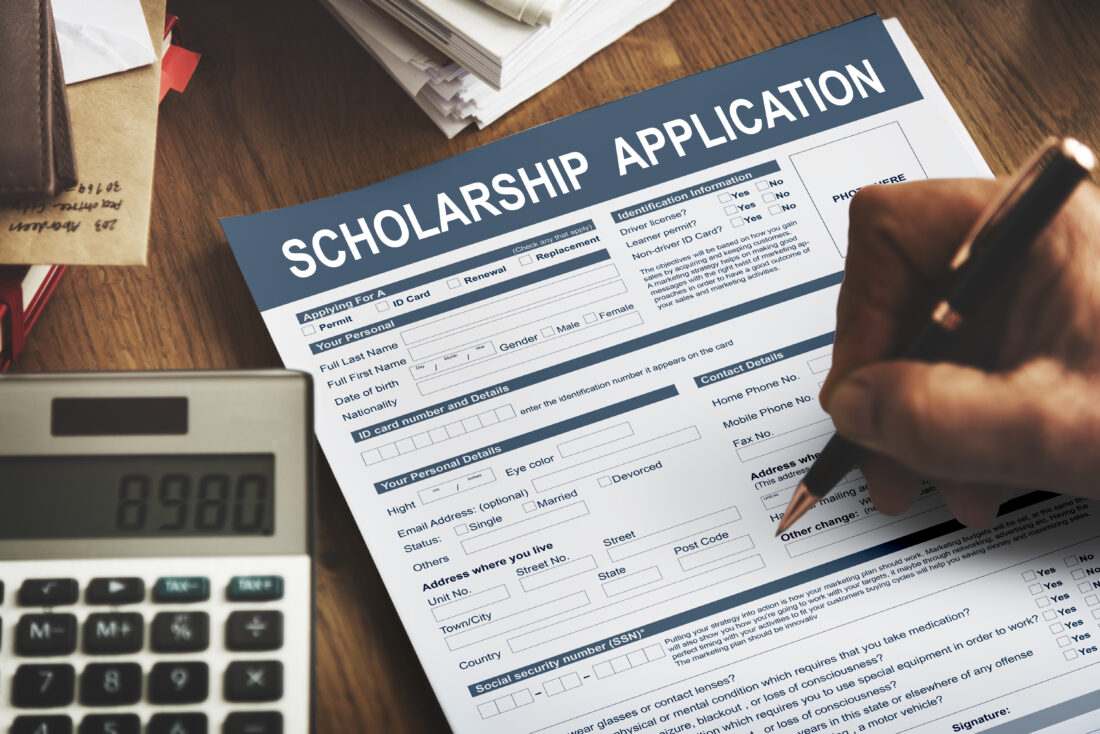 scholarship application form foundation concept