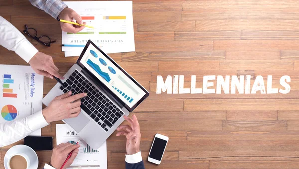 Mindset Baru Generasi Milenial 1 depositphotos 136480472 stock photo business team using laptop