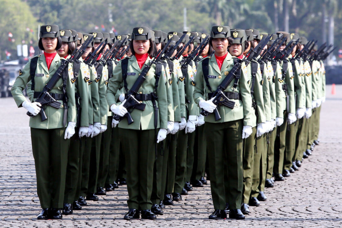 korps wanita tni angkatan darat kowad saat mengikuti gladi d 0rrj