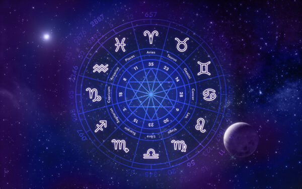 numerology collage concept