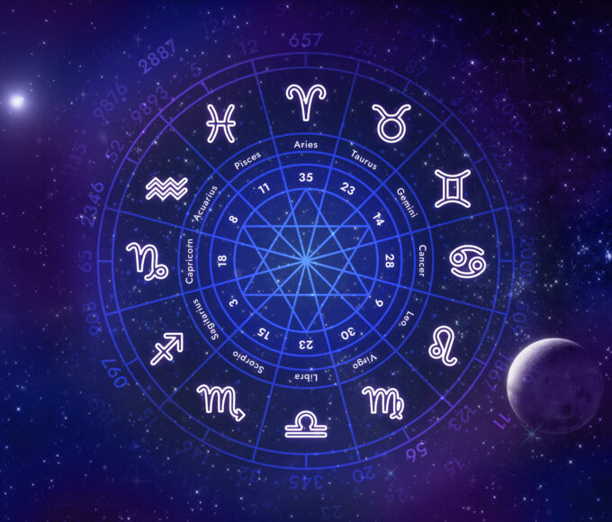 numerology collage concept