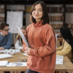 Magang Bersertifikat Kemendikbud Akan Dibuka Pada November 2023, Berikut Syaratnya 3 student posing during group study session with colleagues