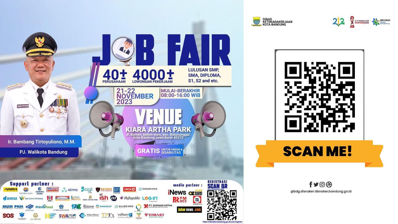 Ada 4.000 Bursa Lowongan, Disnaker Kota Bandung Hadirkan Job fair 2023 1 170001662550 bursa kerja job fair 2023