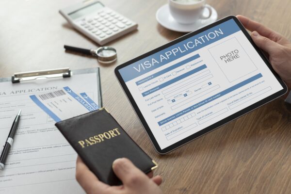 visa application form tablet