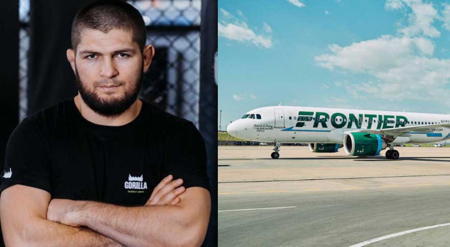 Berselisih Dengan Khabib Nurmagomedov, Maskapai Frontier Airline Turun Rating! 1 khabib Nurmagomedov diusir dari frontier 1