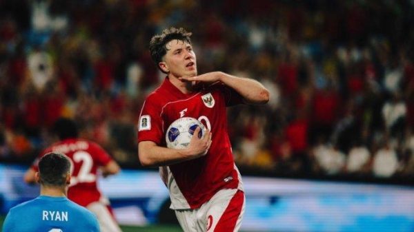 Selebrasi penyerang Timnas Indonesia Ole Romeny 67